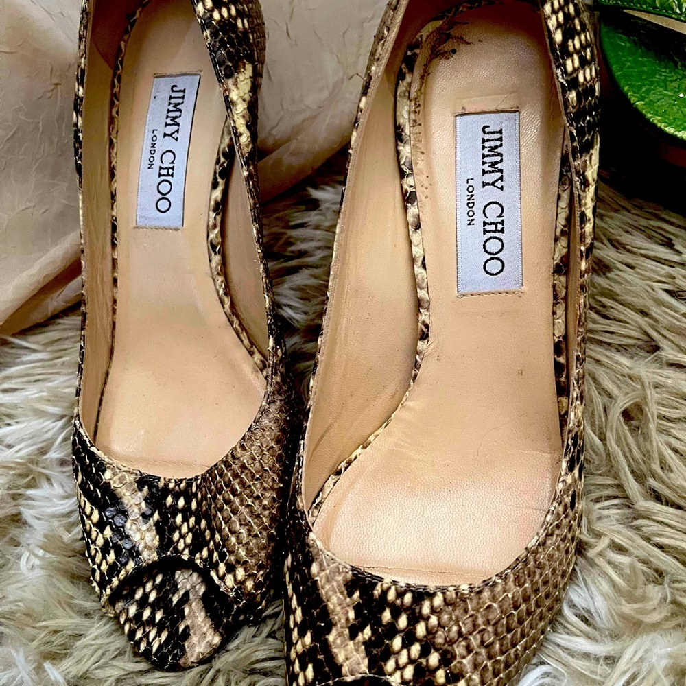 Jimmy Choo snakeskin heels